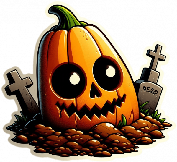 Calabaza en Cementerio