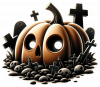 Calabaza en Cementerio