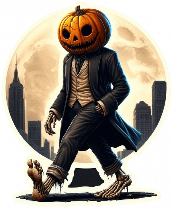 Calabaza paseando