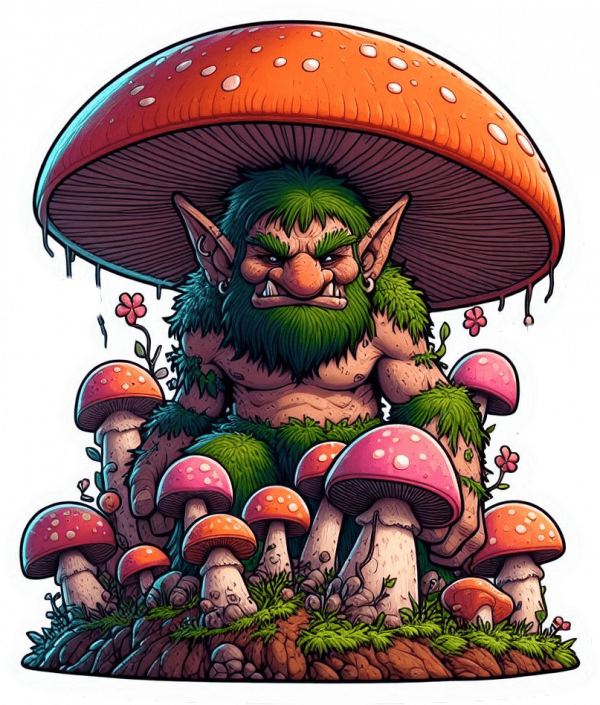 Duende Trolls en Hongo
