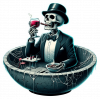 Calavera Con vino