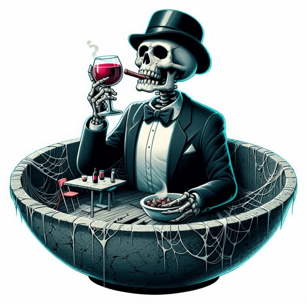 Calavera Con vino