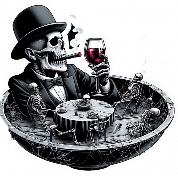 Calavera Con vino