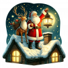 Santa Claus en el tejado