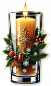 Vela y portavela de Navidad