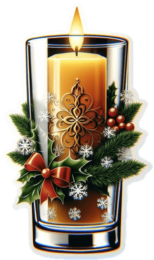Vela y portavela de Navidad