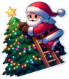 Santa claus estrella de navidad