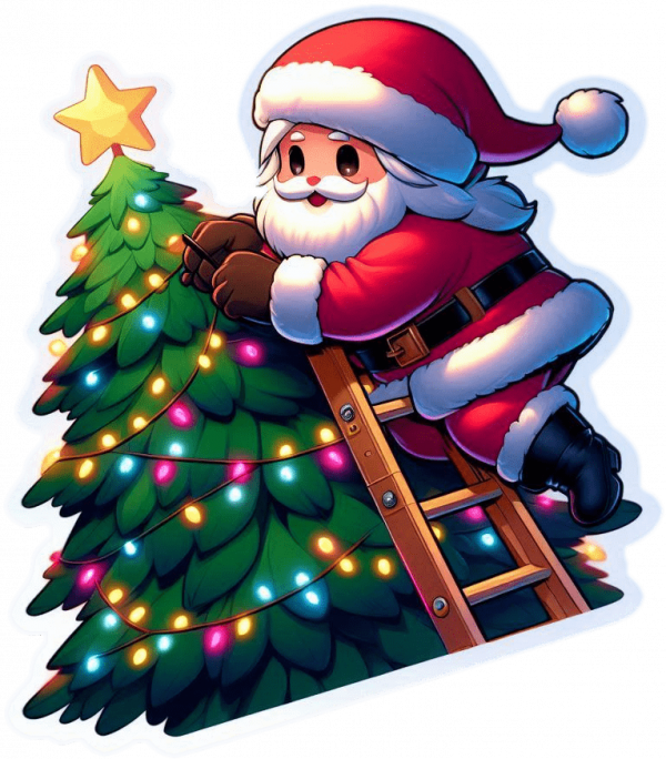 Santa claus estrella de navidad