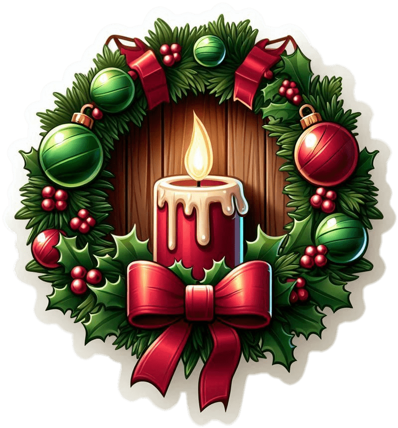 1179-Corona de Navidad y Velas 18-min Corona De Navidad Y Velas