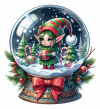 Duende Bola de Cristal de Navidad