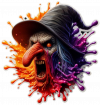 Bruja en explosion de pintura