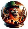 Duende Leprechaun En Bola de Cristal