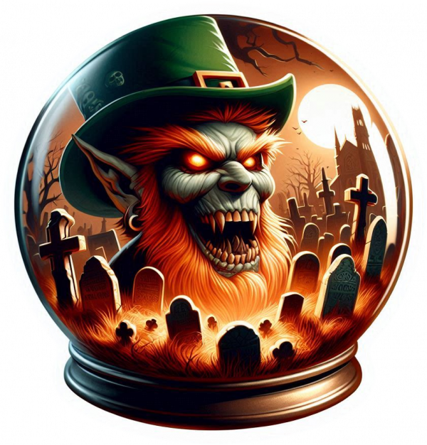 Duende Leprechaun En Bola de Cristal