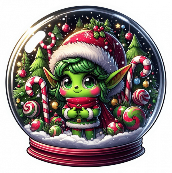 Duende Bola de Cristal de Navidad