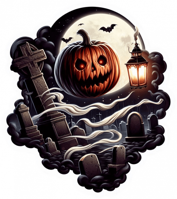 Calabaza Terrorifica en Cementerio