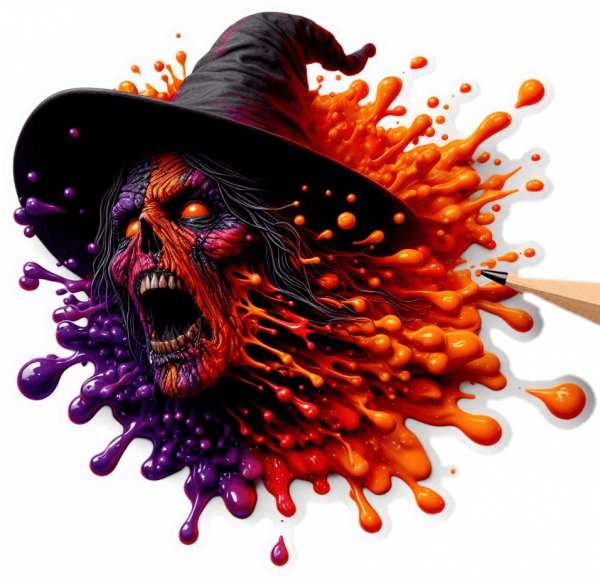 Bruja en explosion de Pintura