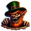 Duende Leprechaun saliendo de un Hueco
