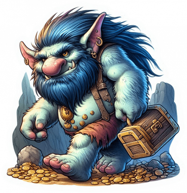 Duende Trolls con Tesoro