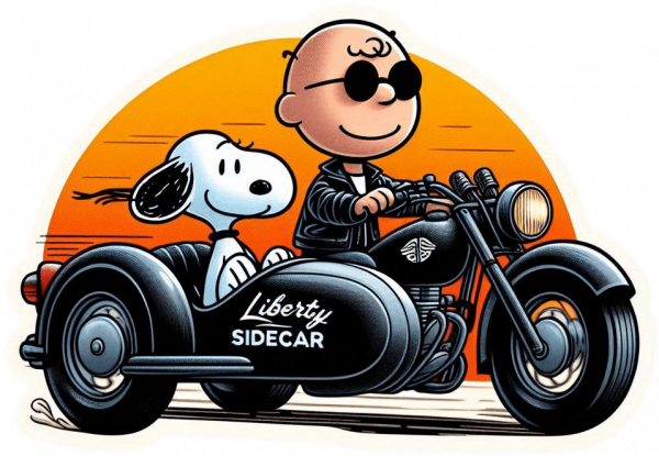 Snoopy y Charlie motorizados
