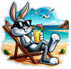 Bugs Bunny en la playa