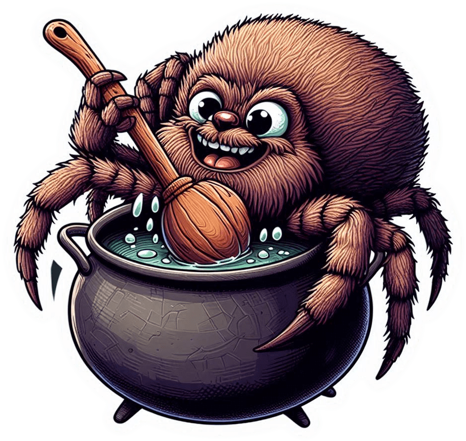 Araña Cocinando Pocion