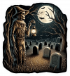 Espantajo en Cementerio
