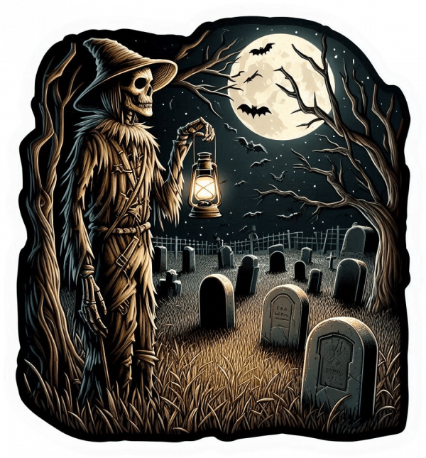 Espantajo en Cementerio