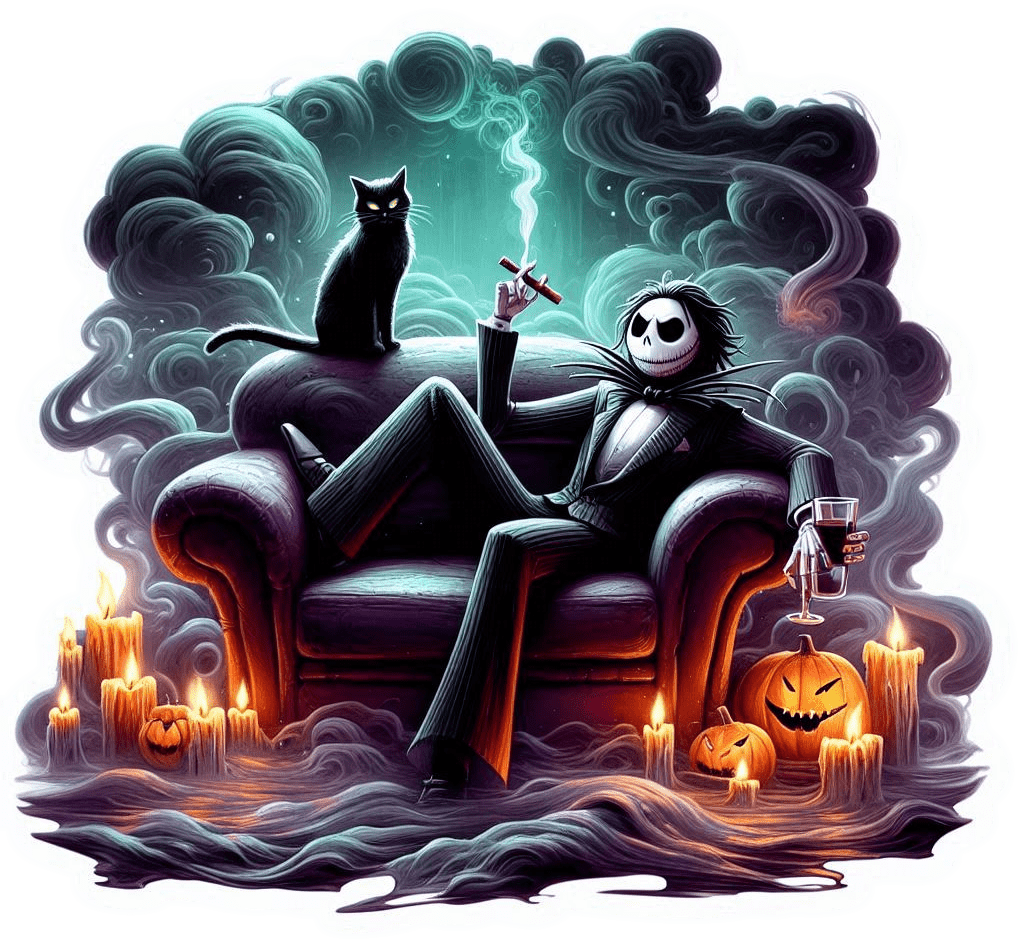 1438-Jack y Gato 01-min Jack Skellington y Gato