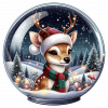 Venado Navideño en Cristal