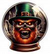 Duende Leprechaun En bola de cristal