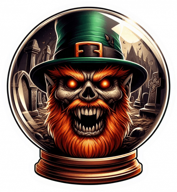 Duende Leprechaun En bola de cristal