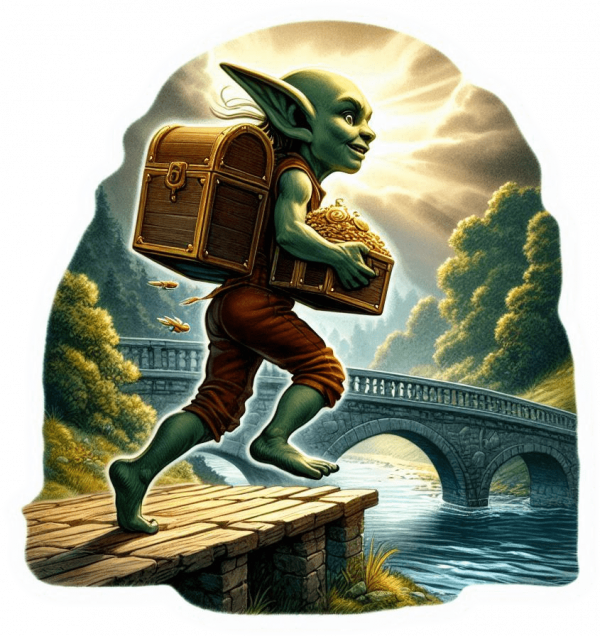 Duende Elfos con tesoro