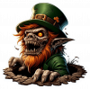 Duende Leprechaun saliendo de un Hueco