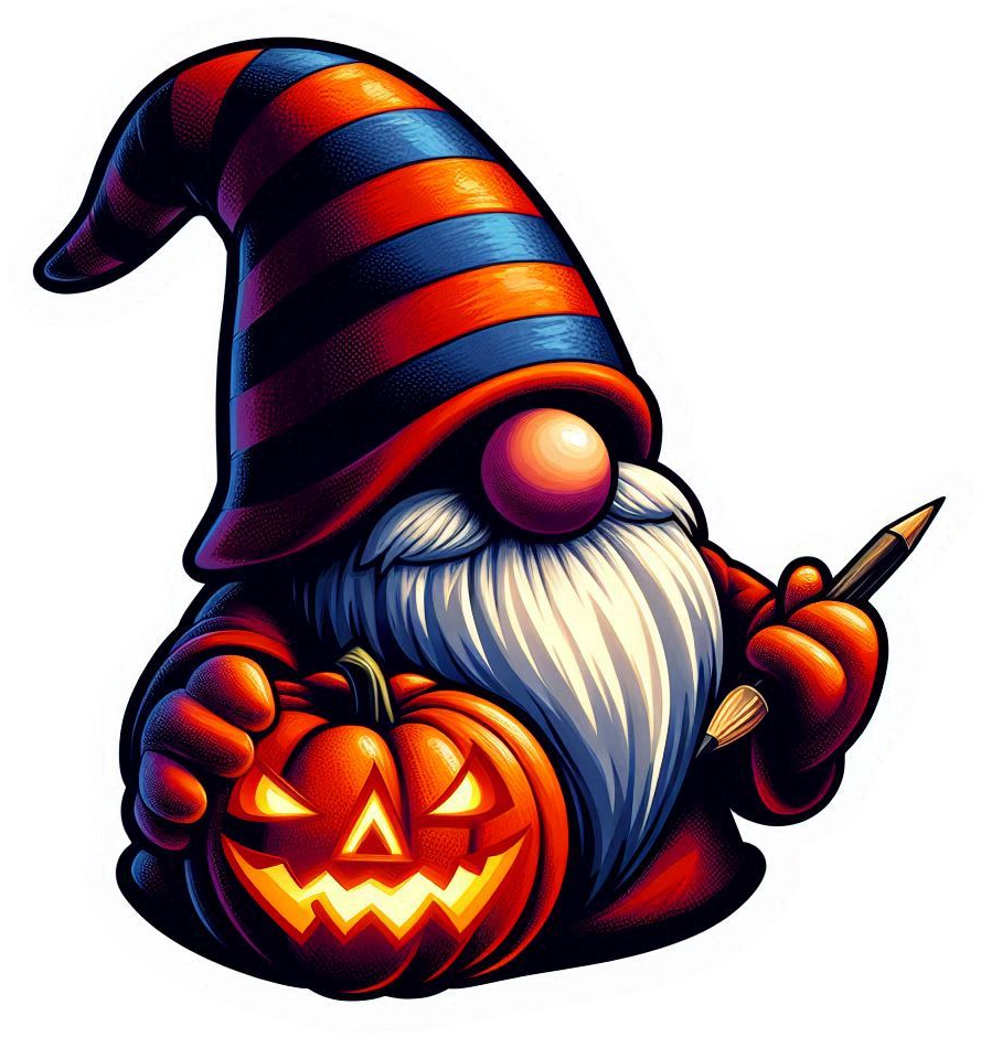 1538-gnomo de h. 05 Gnomo Halloween