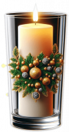 Vela y portavela de Navidad