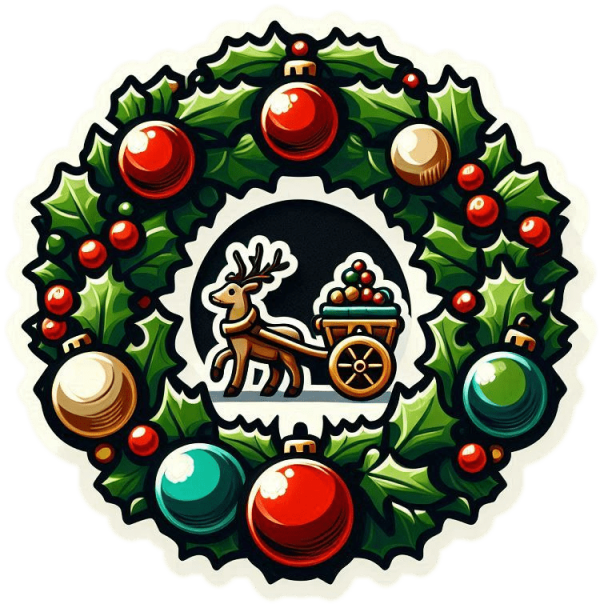 Corona De Navidad Con Santa