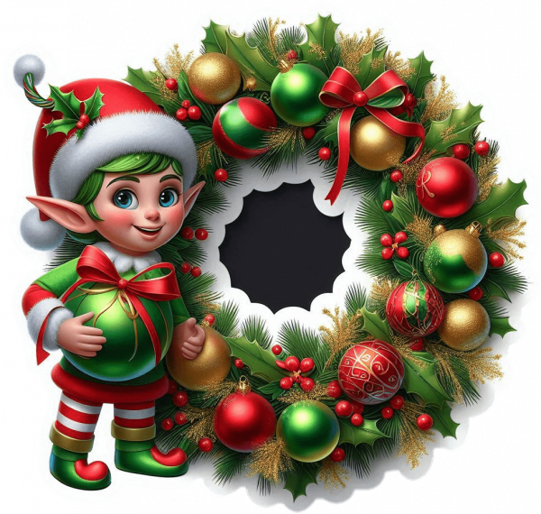 Corona de Duende de navidad
