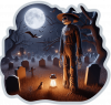 Espantajo en Cementerio