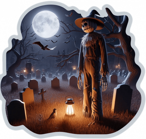 Espantajo en Cementerio