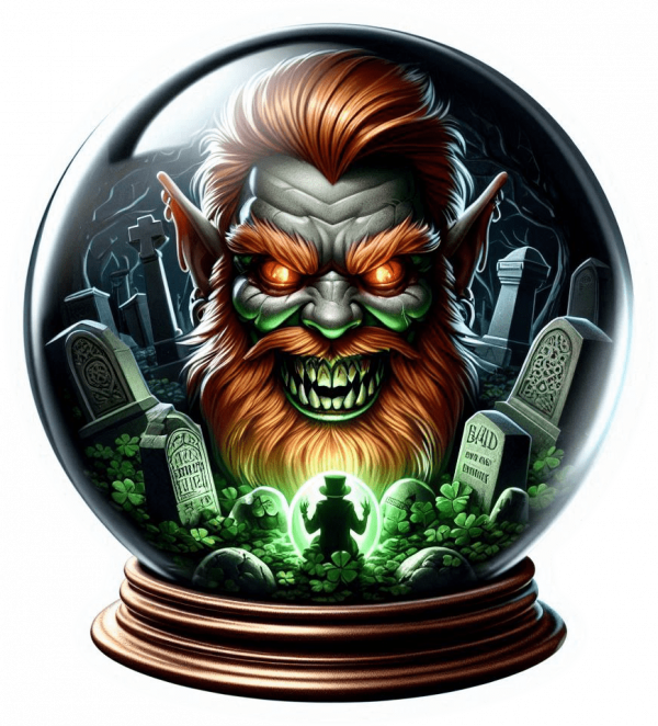Duende Leprechaun En Bola de Cristal