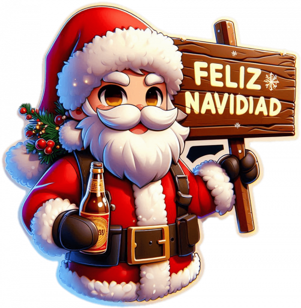 Santa y Feliz Navidad
