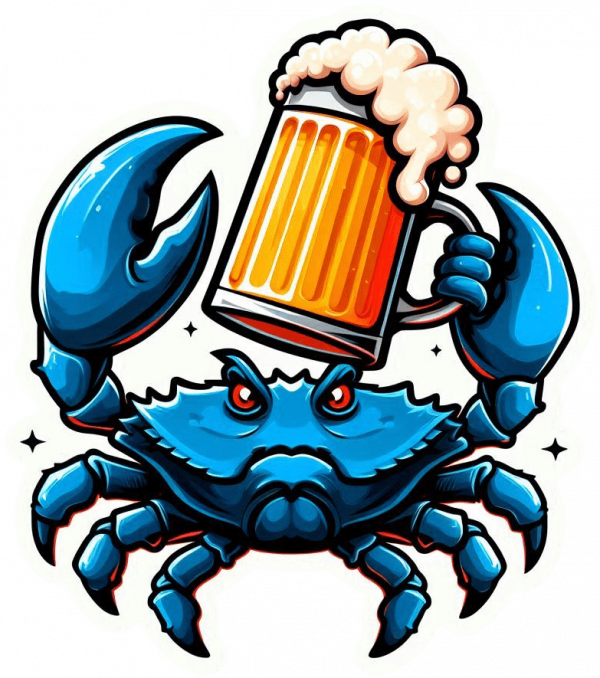 Cangrejo con cerveza