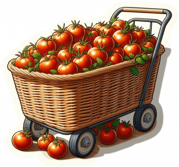 Tomates en carreta