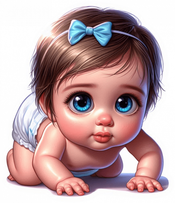 Bebe Niña Gateando