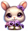 Conejita con flores