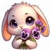 Conejita con flores