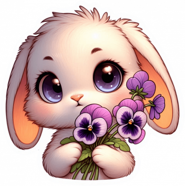 Conejita con flores