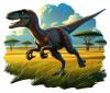 Velociraptor caza por Prado
