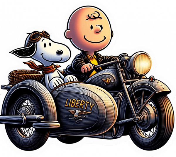 Snoopy y Charlie motorizados