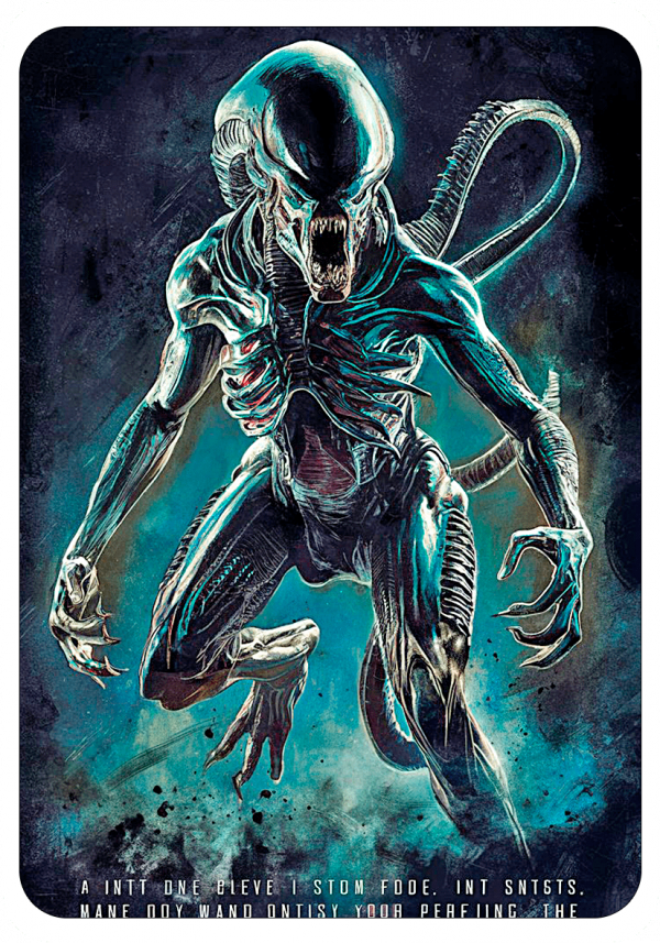 Alienigena Xenomorfo tarjetica
